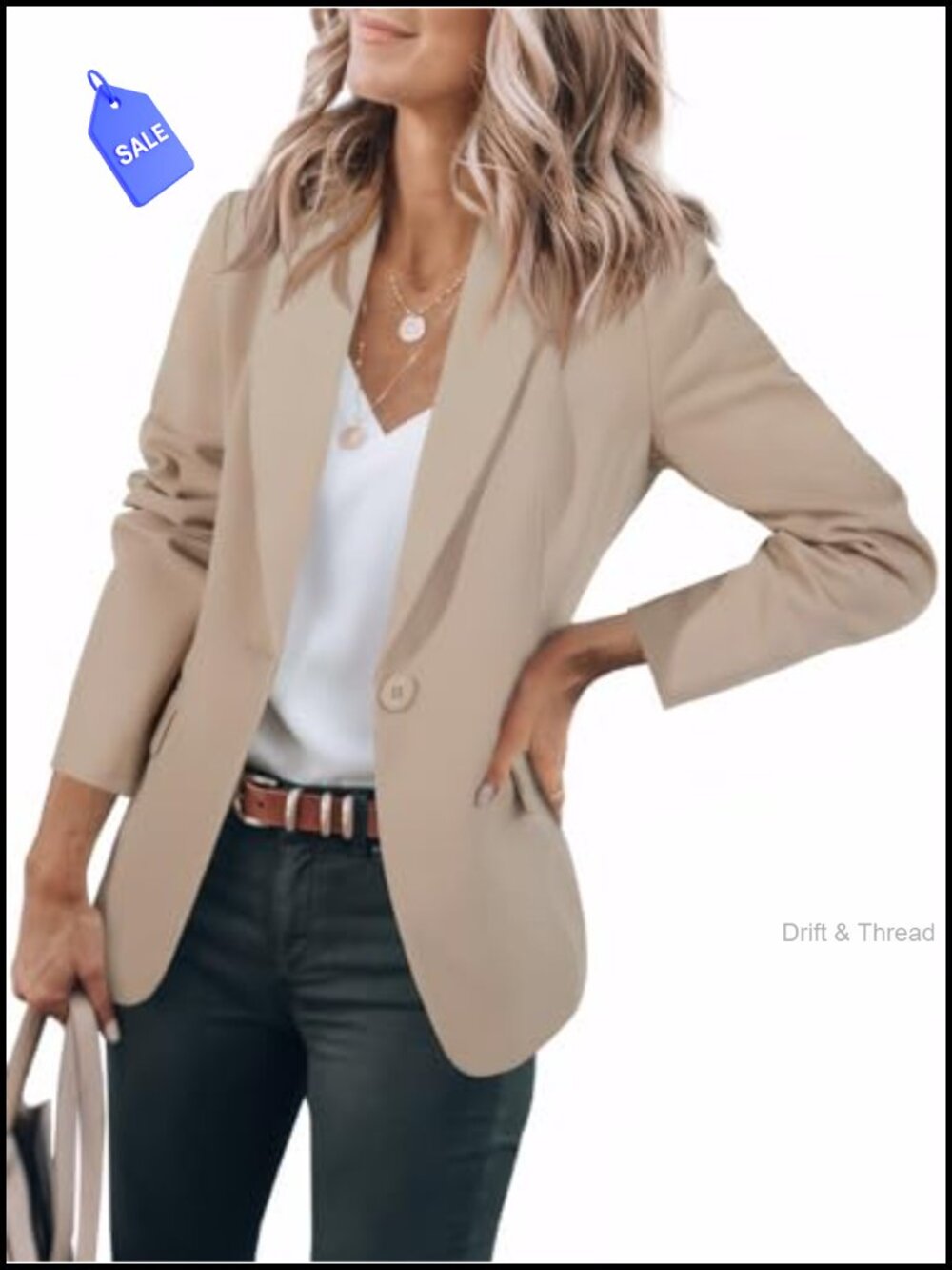 Womens Casual Blazer Long Sleeve Work Office Suit Jacket Slim Fit